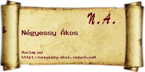 Négyessy Ákos névjegykártya