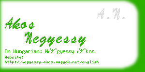 akos negyessy business card